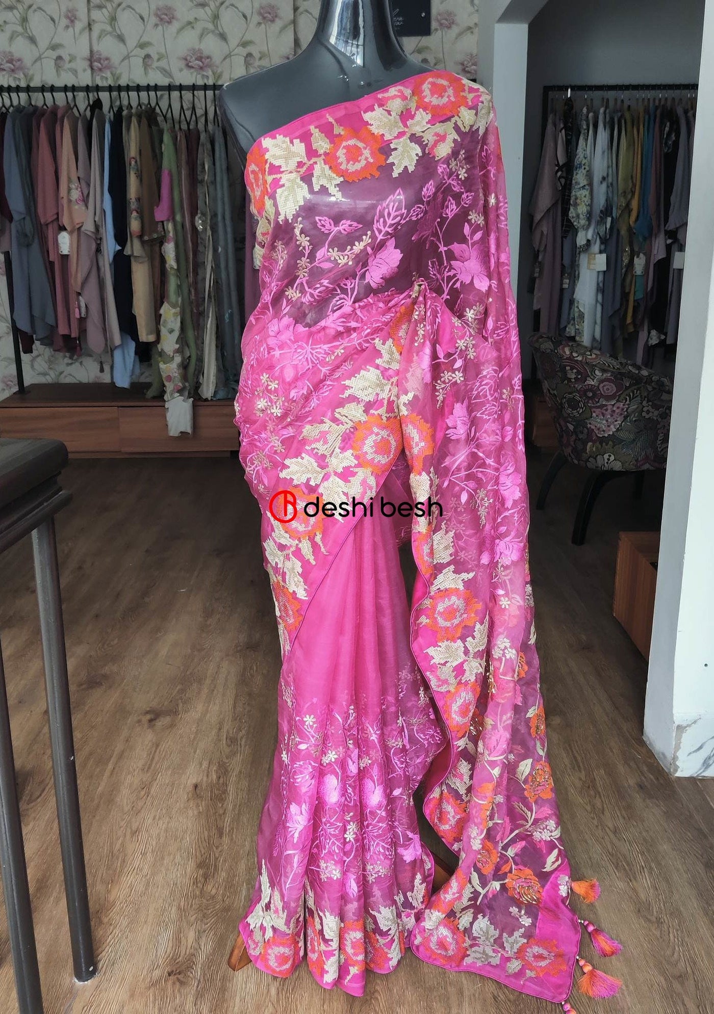 Exclusive Boutique Designer Muslin Saree - db21614