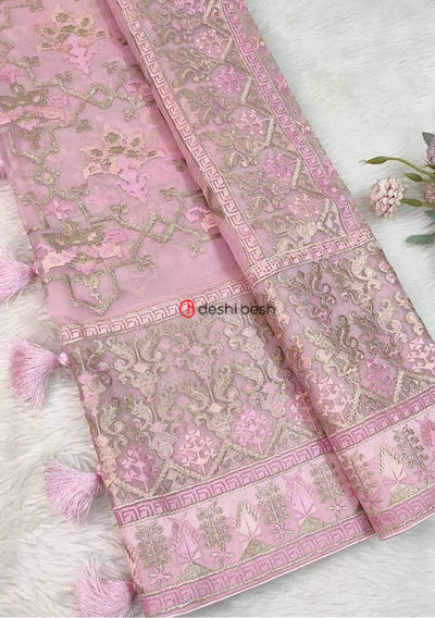 Exclusive Boutique Designer Muslin Saree - db20472