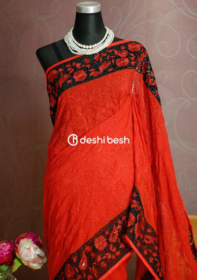 Exclusive Boutique Designer Muslin Saree - db17761