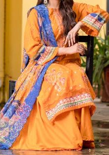Gulljee Mishaal Ready Made Embroidered Lawn Dress - db24693