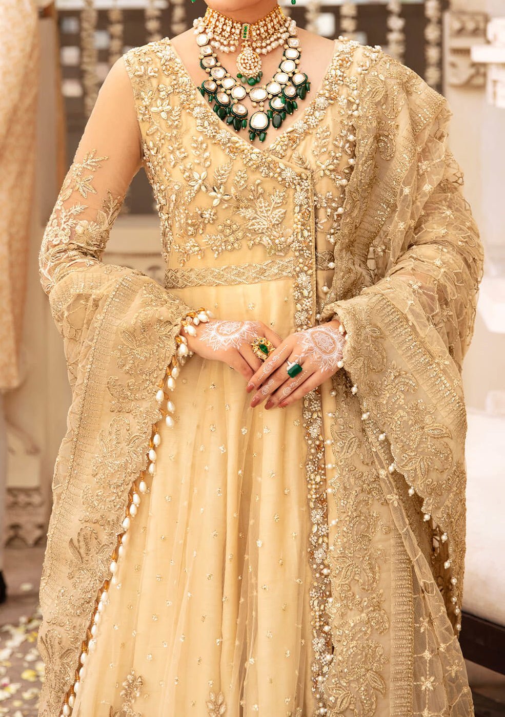 Imrozia Siara Pakistani Luxury Net Anarkali - db24900