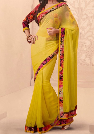 Indian Printed Georgette Saree - db21815