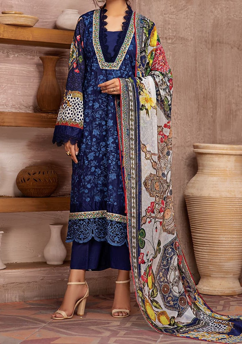 Jahanara Embroidered Pakistani Lawn Salwar Suit: Deshi Besh.