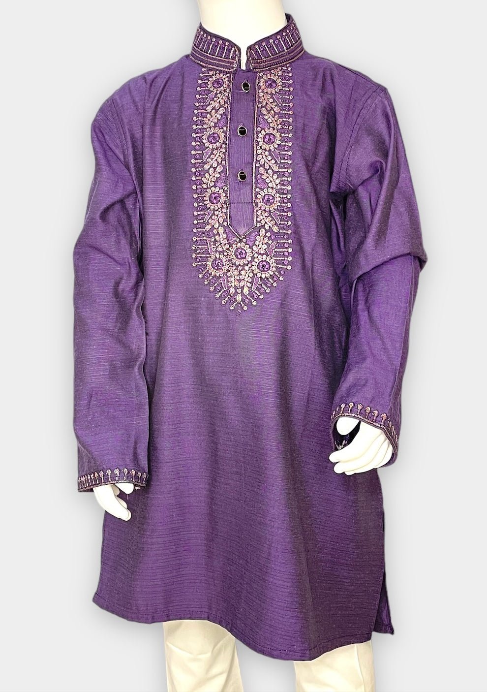 Kids Embroidered Mixed Cotton Punjabi - db21722