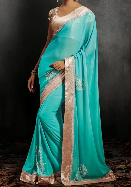 LT Designer Embroidered Georgette Saree - db20898