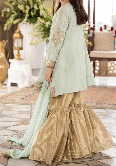 Maria.B Girl's Embroidered Jacquard Sharara Suit - db24927