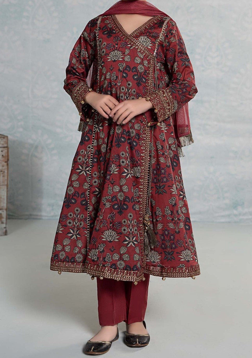 Maria.B Girl's Embroidered Lawn Salwar Suit - db25396