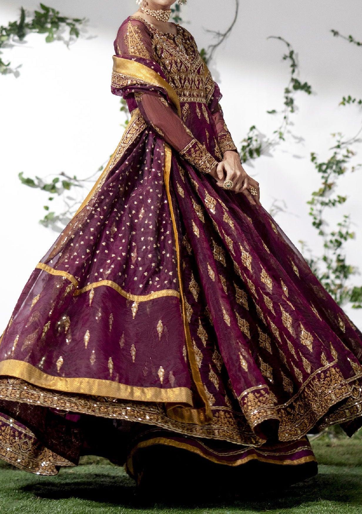 Maryum N Maria Manon Pakistani Organza Anarkali - db24758