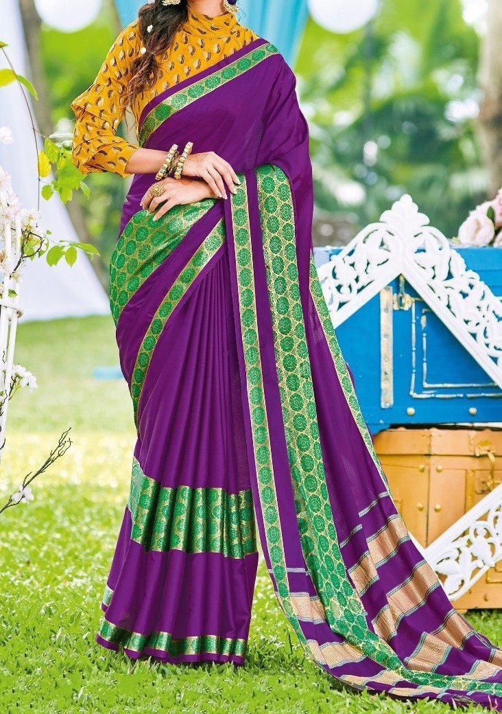 Mehandi Aura Cotton Silk Designer Saree: Deshi Besh.