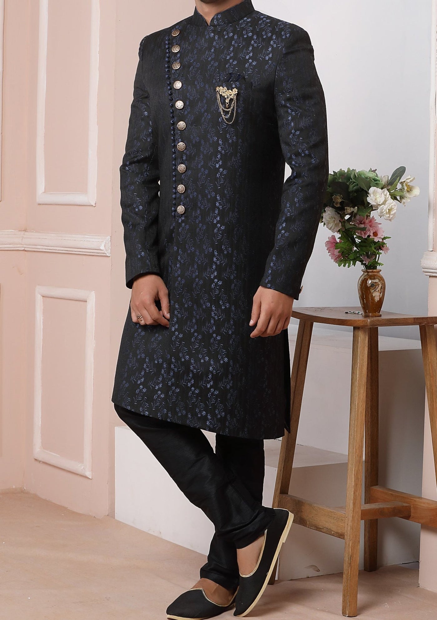 Men's Indo Western Party Wear Sherwani Suit - db20466