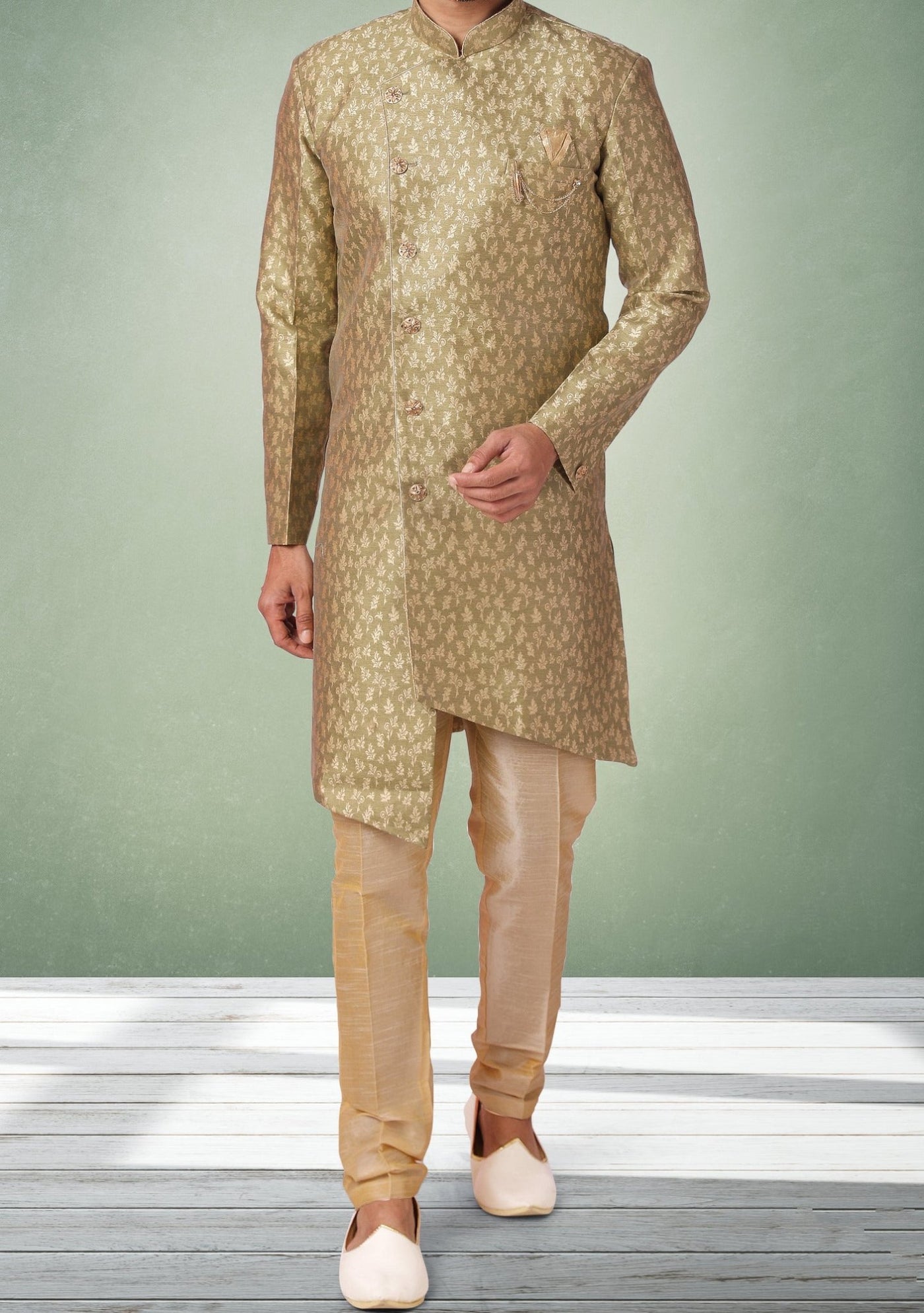 Men's Indo Western Party Wear Sherwani Suit - db18038