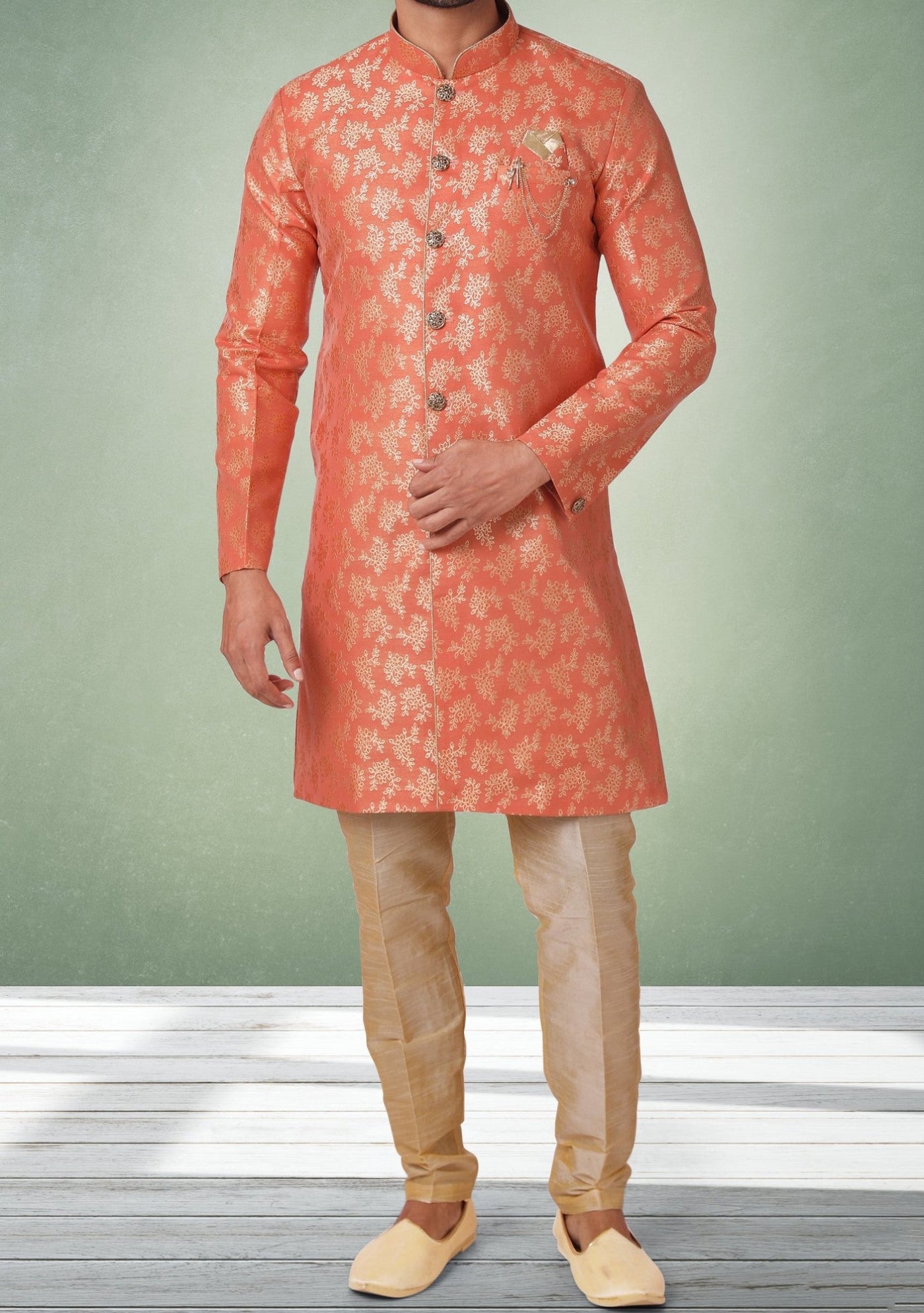 Men's Indo Western Party Wear Sherwani Suit - db18036