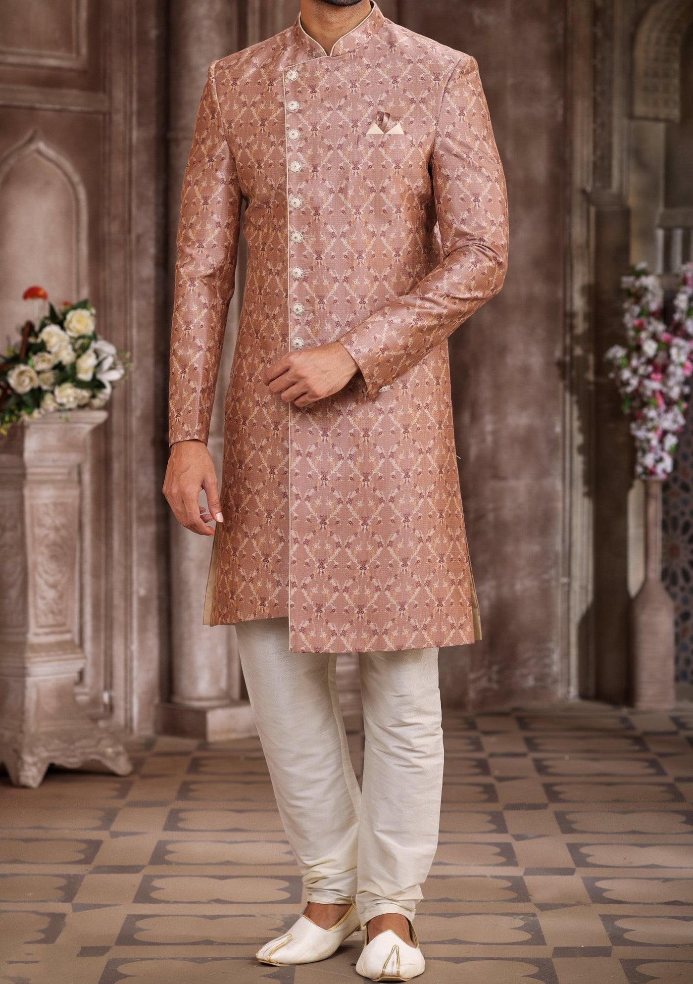 Men's Indo Western Party Wear Sherwani Suit - db22836