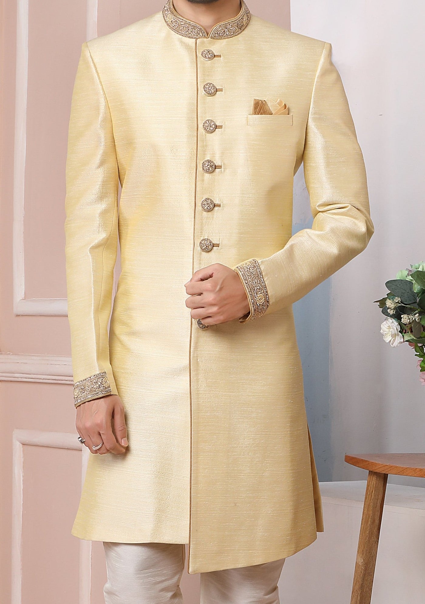 Men's Indo Western Party Wear Sherwani Suit - db20397