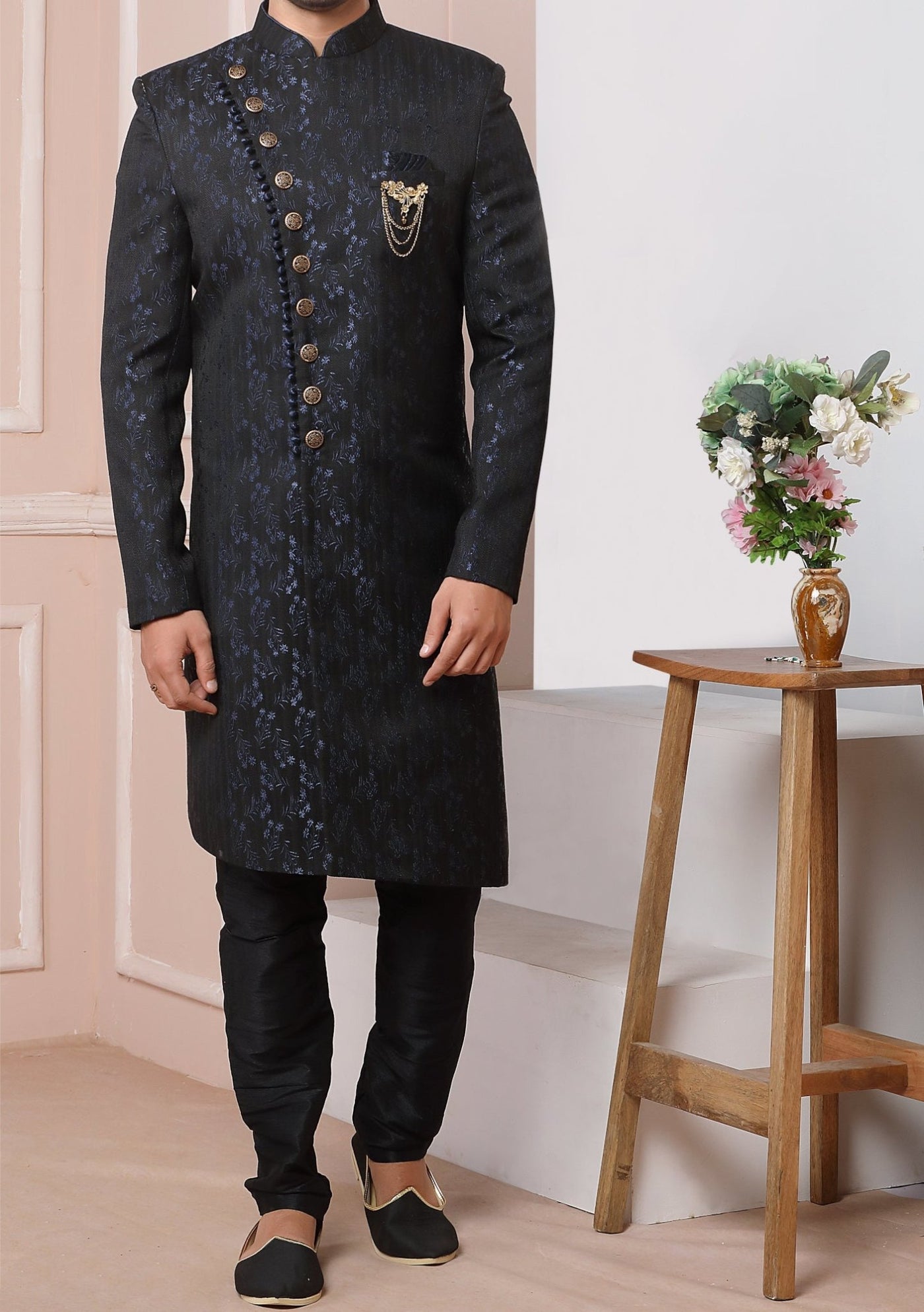 Men's Indo Western Party Wear Sherwani Suit - db20466