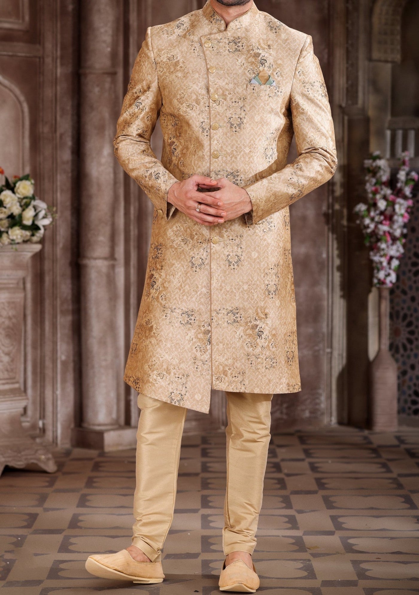 Men's Indo Western Party Wear Sherwani Suit - db22832