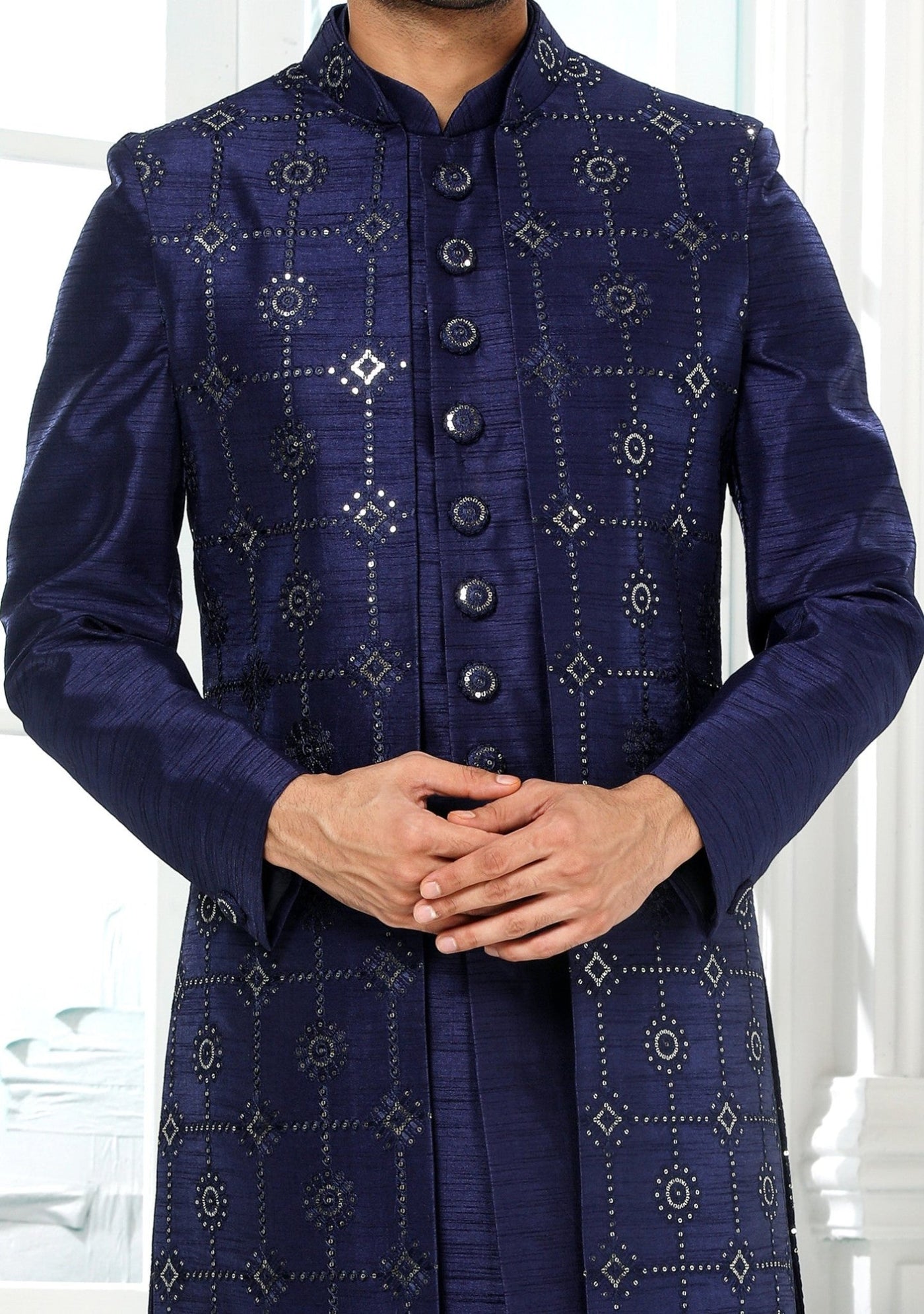 Men's Indo Western Party Wear Sherwani Suit With Jacket - db20441