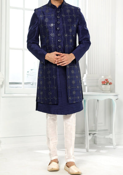 Men's Indo Western Party Wear Sherwani Suit With Jacket - db20441