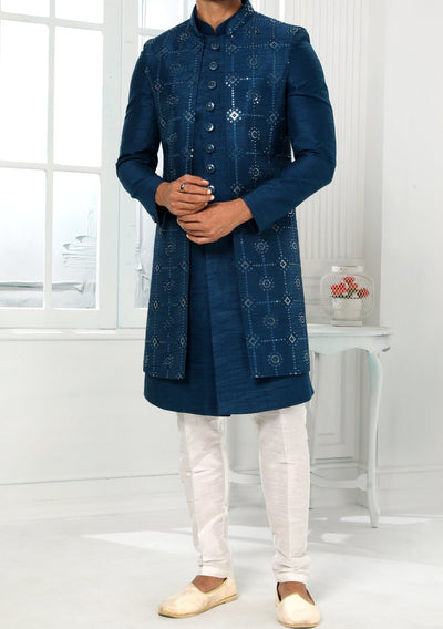 Men's Indo Western Party Wear Sherwani Suit With Jacket - db20440