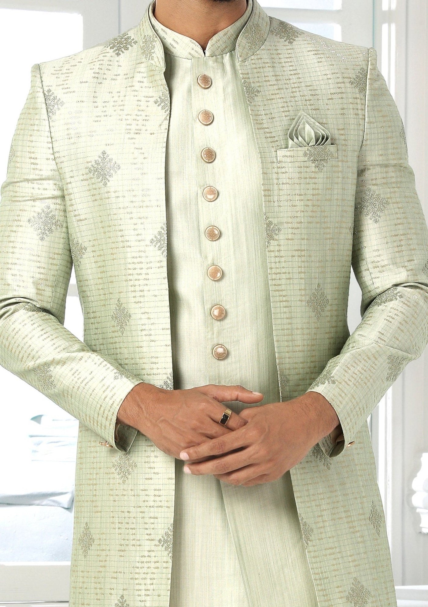 Men's Indo Western Party Wear Sherwani Suit With Jacket - db20436