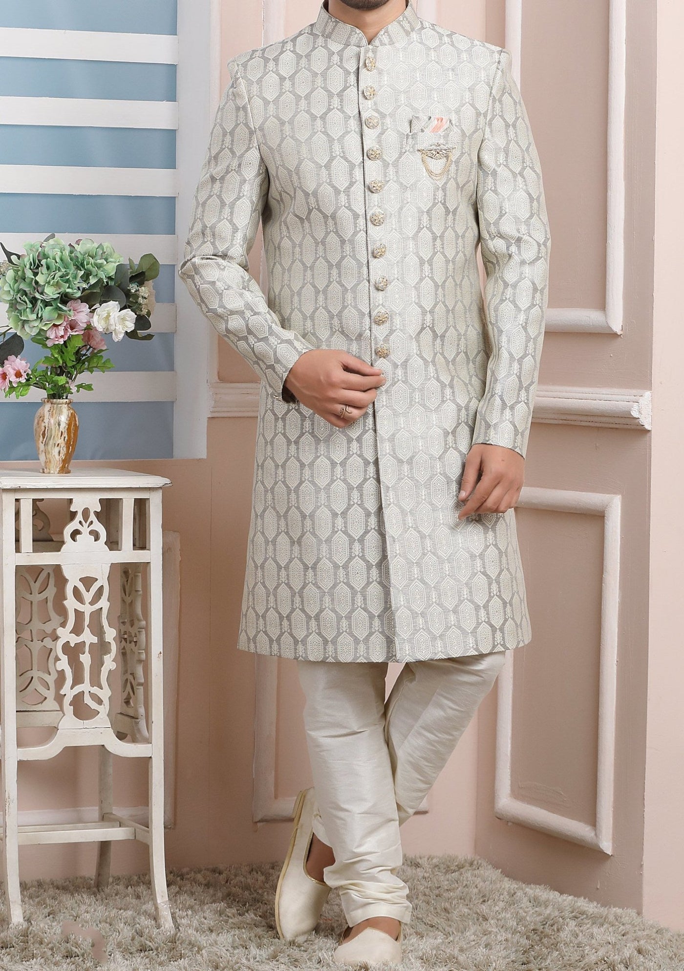 Men's Traditional Party Wear Sherwani Suit - db20456