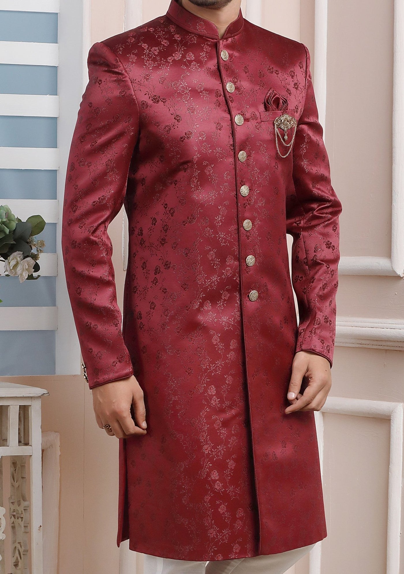 Men's Traditional Party Wear Sherwani Suit - db20464