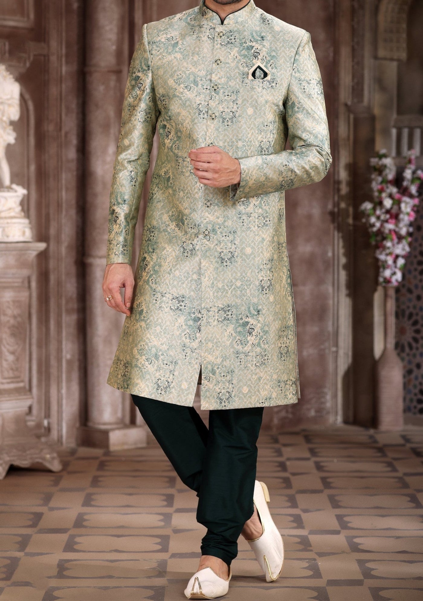 Men's Traditional Party Wear Sherwani Suit - db22830