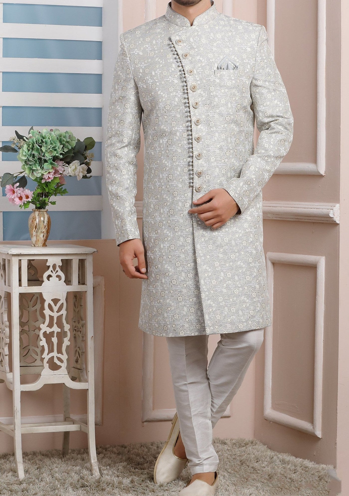 Men's Traditional Party Wear Sherwani Suit - db20453