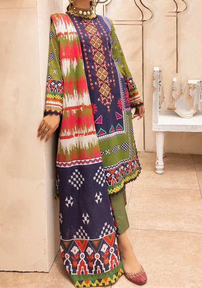 Nur Printed Embroidered Pakistani Lawn Dress - db19200