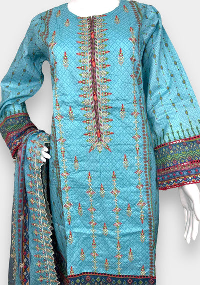 Riwayat Embroidered Ready Made Lawn Dress - db24084