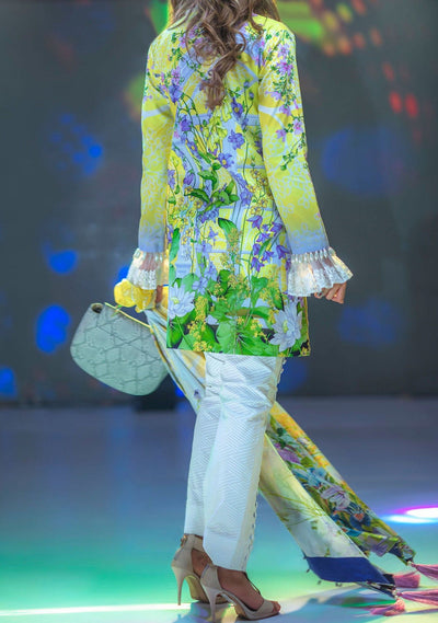 Rungrez Festive Lawn Collection Pakistani Designer Suit: Deshi Besh.
