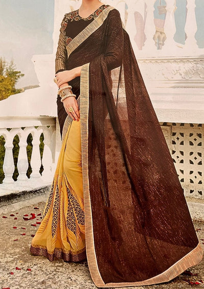 Saroj Embroidered Georgette Saree - db21805