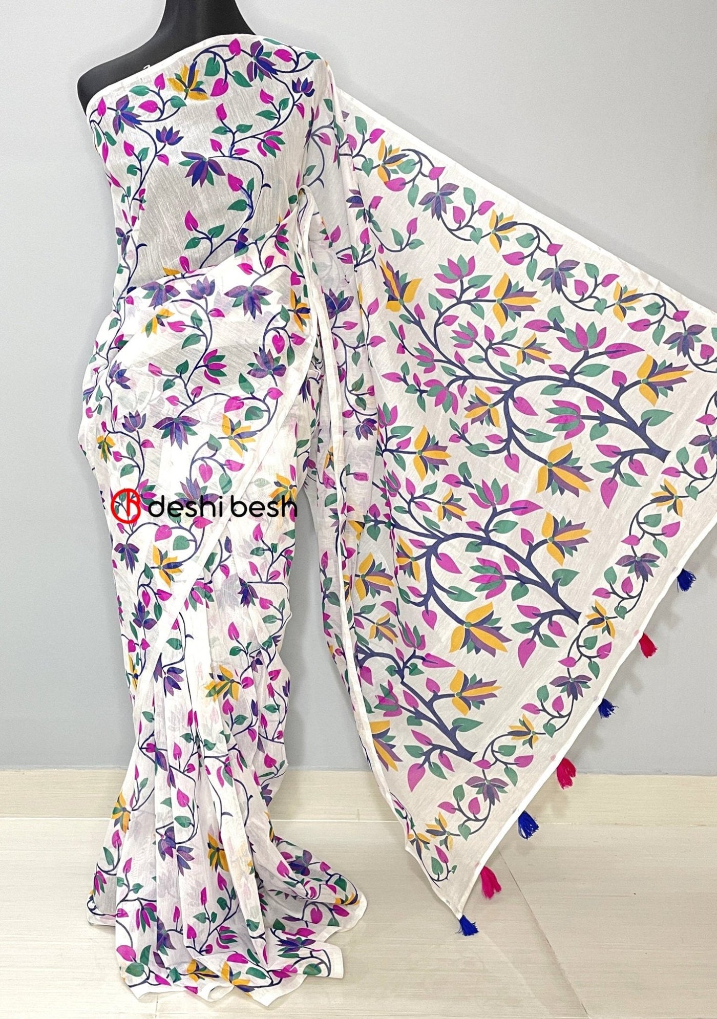 Screen Printed Cotton Silk Saree - db25712