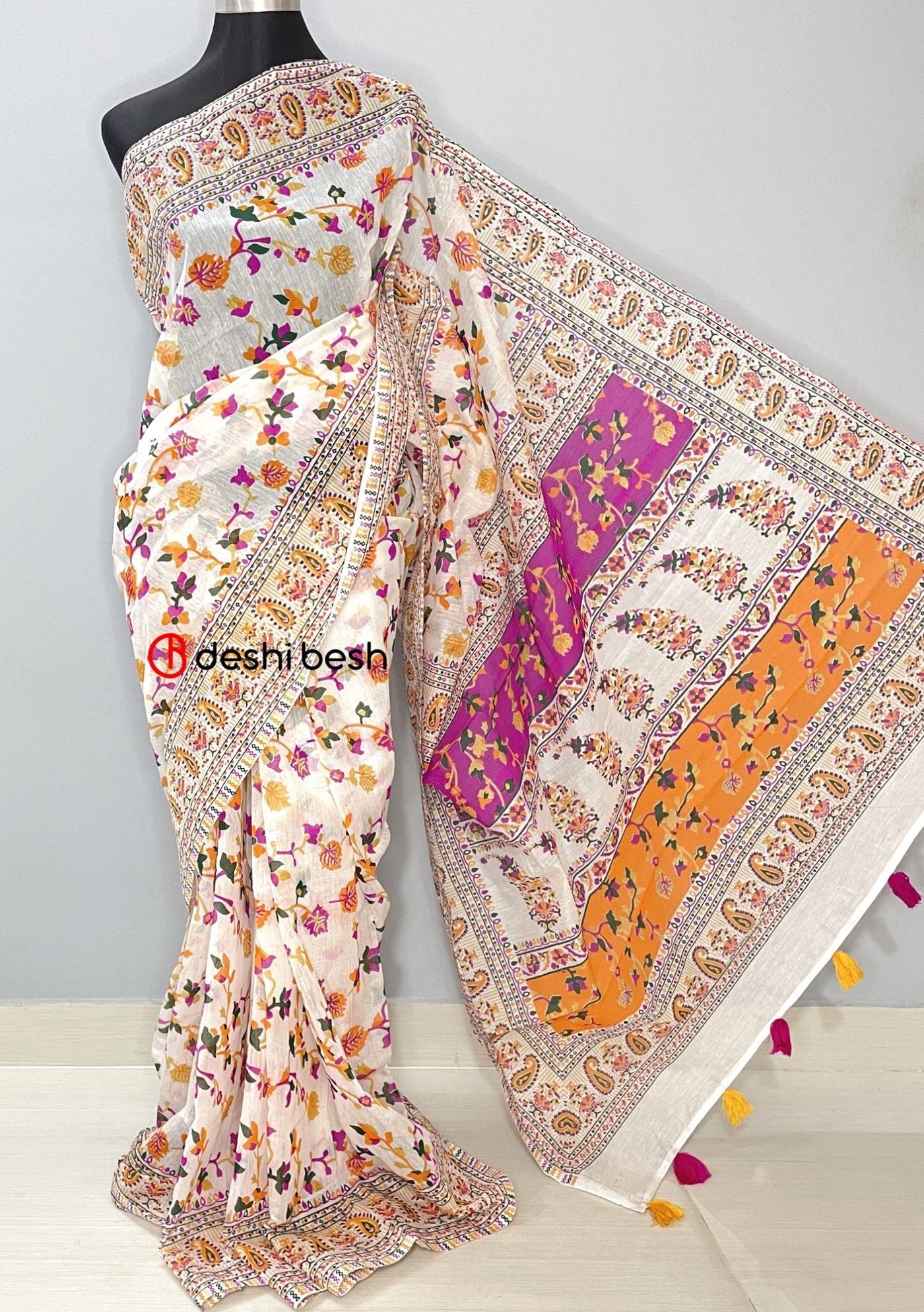 Screen Printed Cotton Silk Saree - db25704