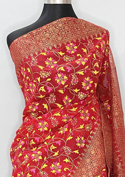 Screen Printed Cotton Silk Saree - db25705