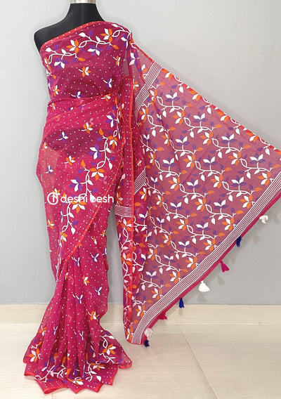 Screen Printed Cotton Silk Saree - db21845