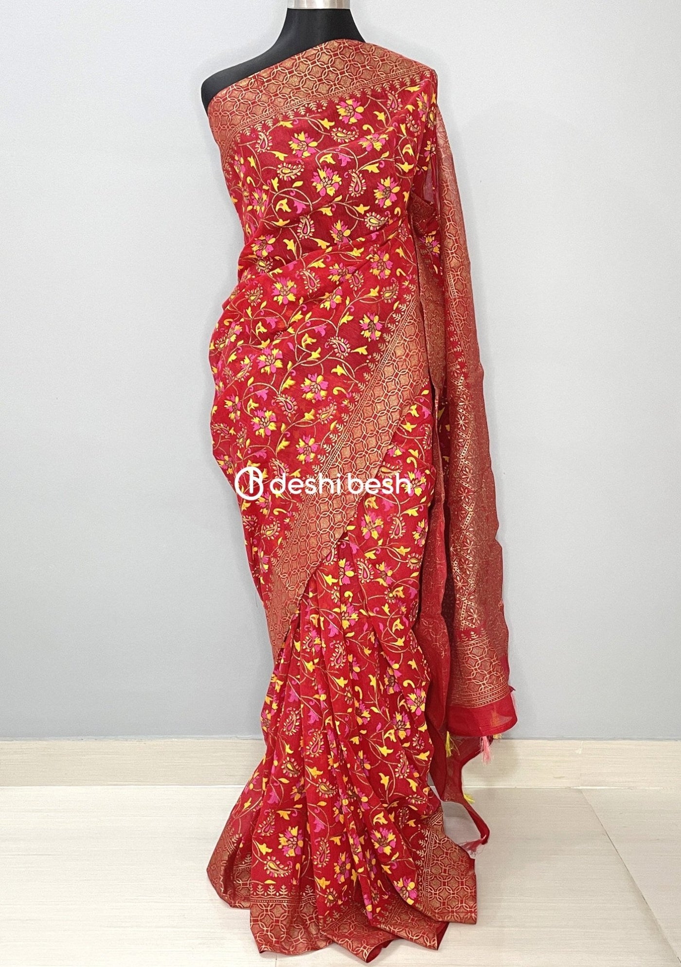 Screen Printed Cotton Silk Saree - db25705