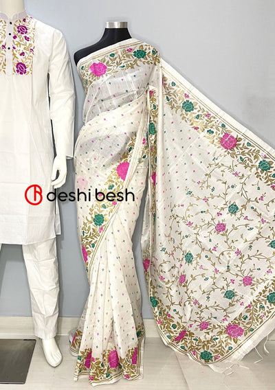 Screen Printed Mixed Cotton Couple Combo Set - db25630