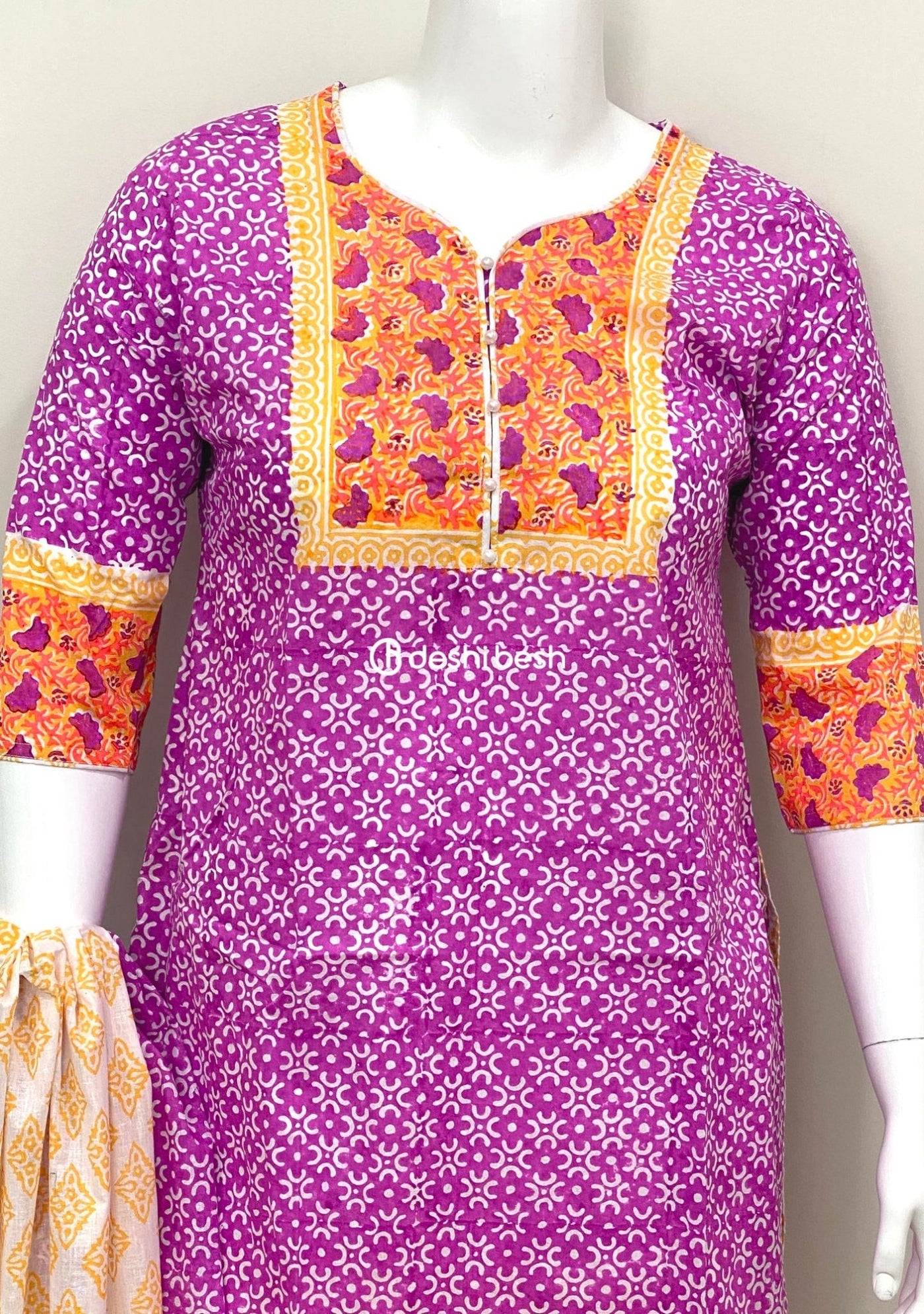 Summer Block Printed Soft Cotton Salwar Suit - db19674