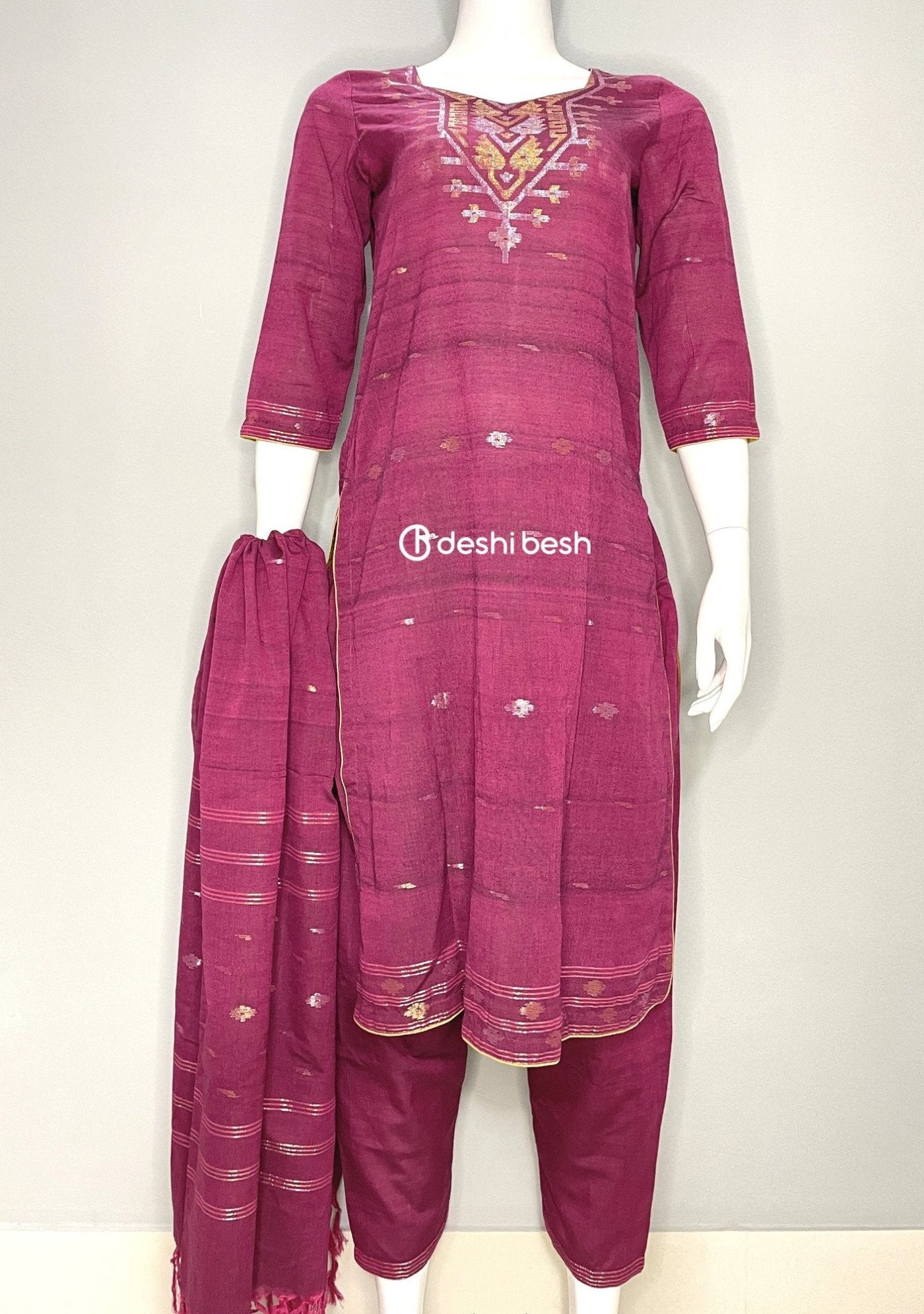 Summer Boutique Designer Jamdani Cotton Salwar Suit - db19801