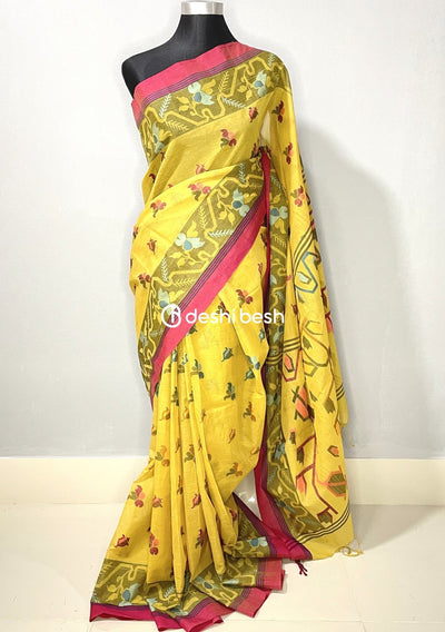 Traditional Designer Handloom Tantuj Cotton Saree - db18924